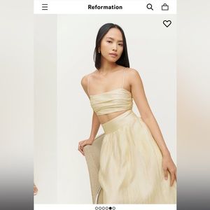 NWT Butter Yellow Two Piece Reformation Outfit!